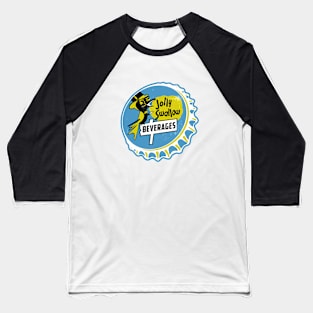 Vintage Jolly Swallow Beverages Soda Bottlecap Baseball T-Shirt